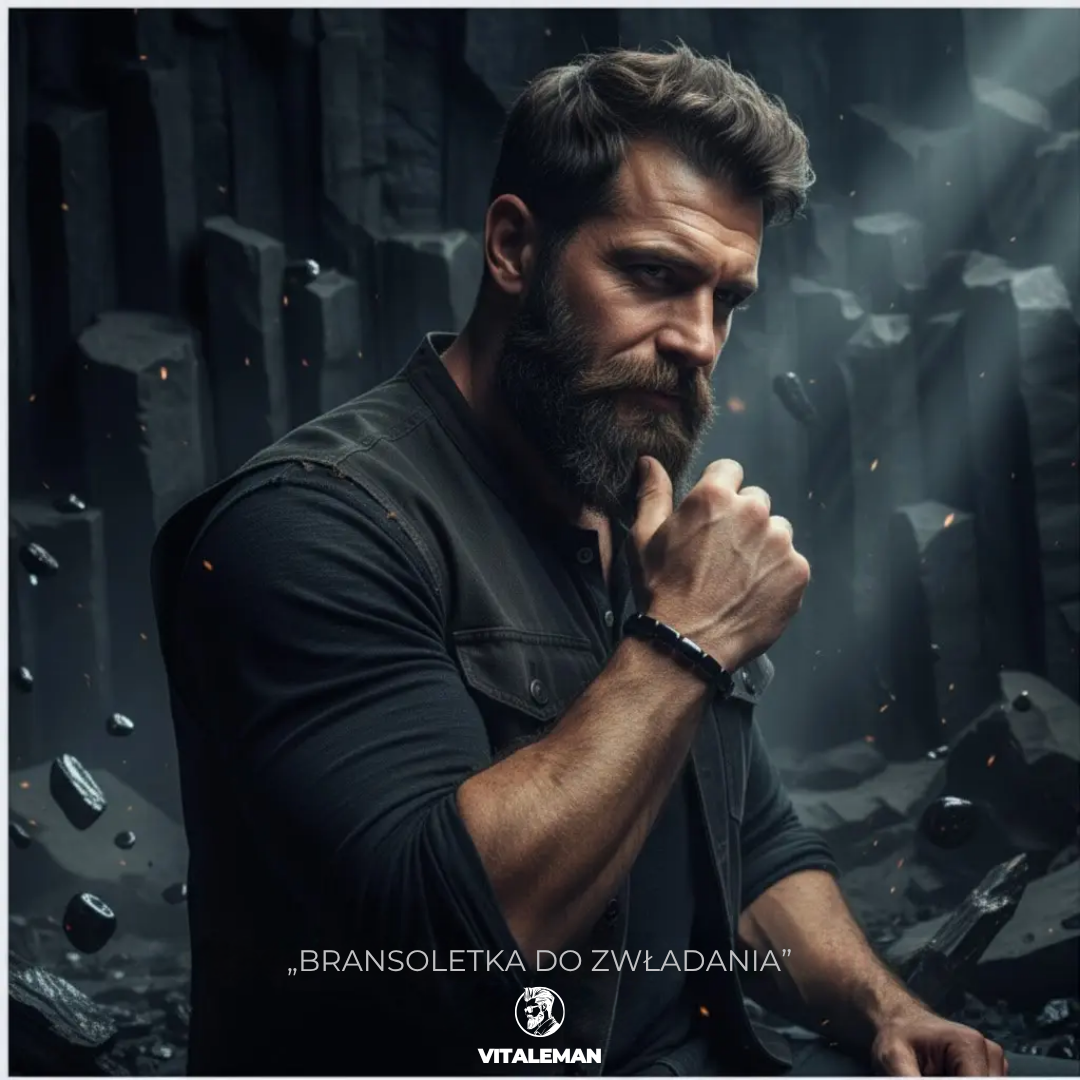 BRANSOLETKA Z HEMATYTEM - VITALEMAN